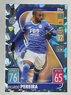 87.-Ricardo-Pereira-Crystal-Foil-Parallel-Leicester-Match-Attax-2021-22-Topps-Football-Card