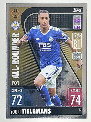 92.-Youri-Tielemans-All-Rounder-Leicester-City-Match-Attax-2021-22-Topps-Football-Card