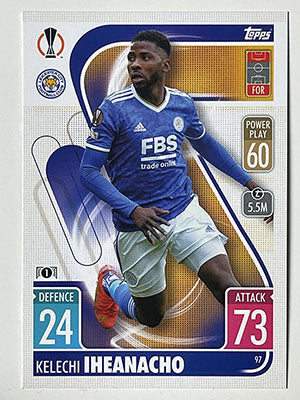 97.-Kelechi-Iheanacho-Leicester-City-Match-Attax-2021-22-Topps-Football-Card