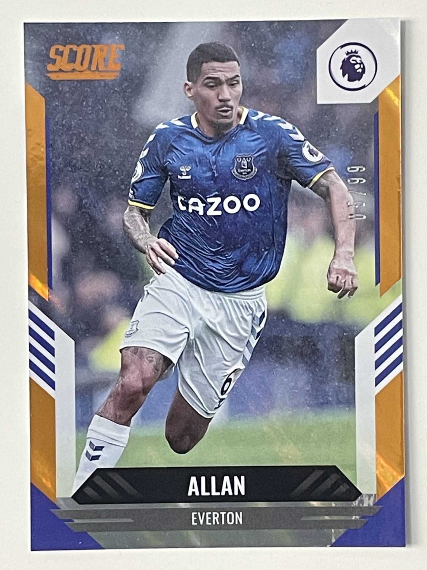 Allan Everton Base Orange Lava Parallel Panini Premier League Score 2021 2022