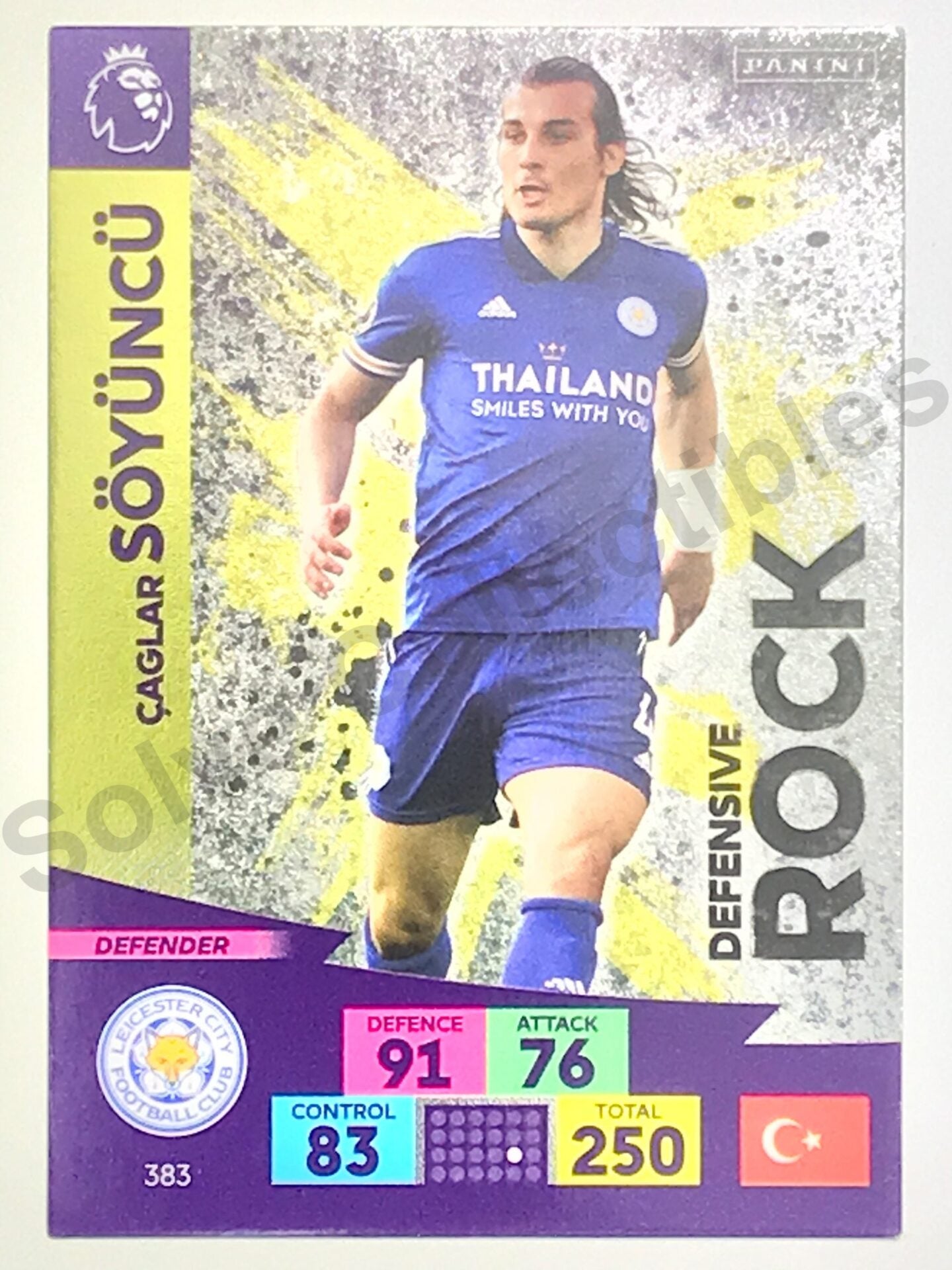 Caglar Soyuncu (Leicester City) Defensive Rock Football Card &#8211; Premier League Adrenalyn XL 2020:21