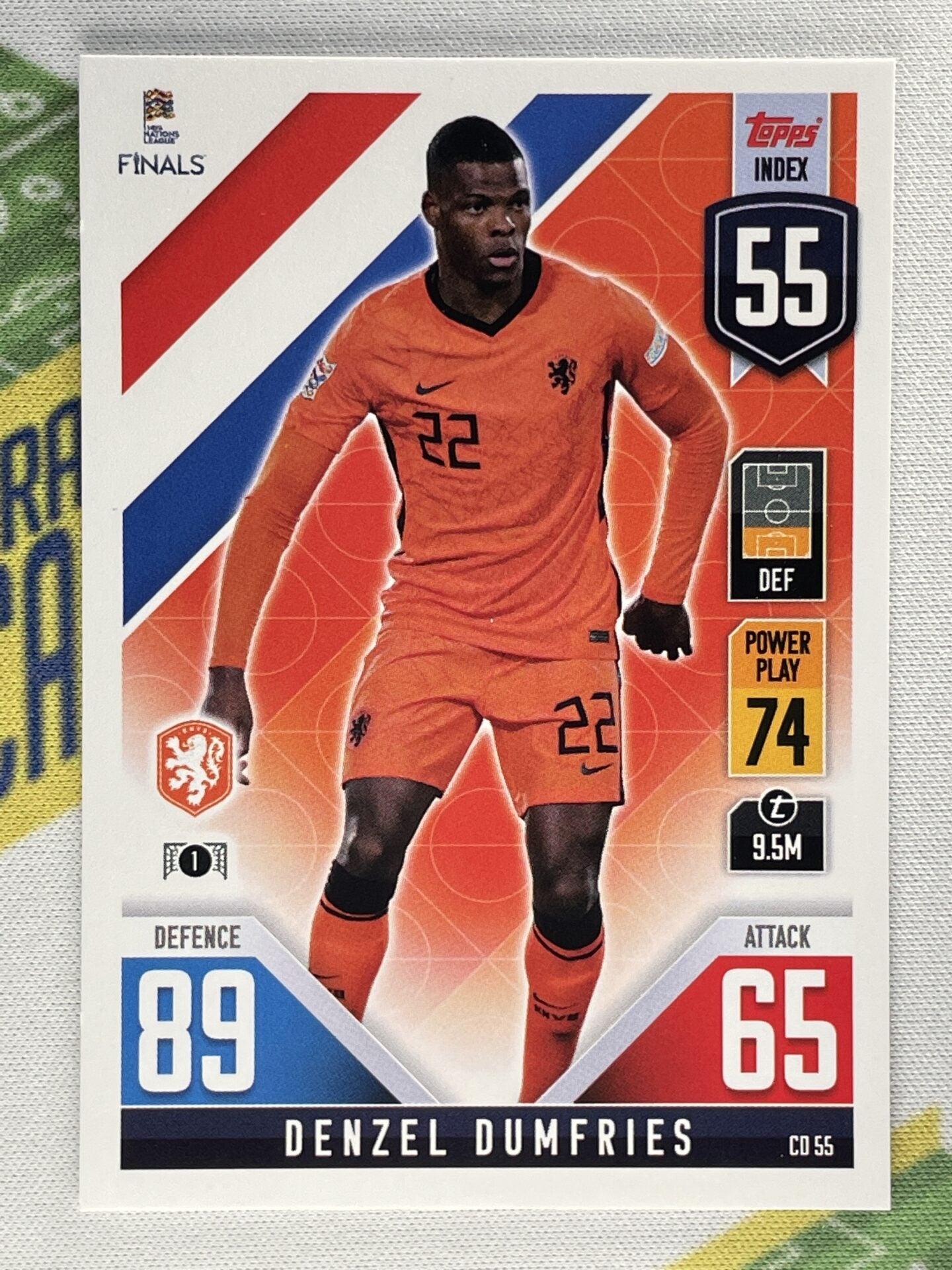 Denzel Dumfries Netherlands Topps Match Attax 101 Road to Nations League 2022 Card