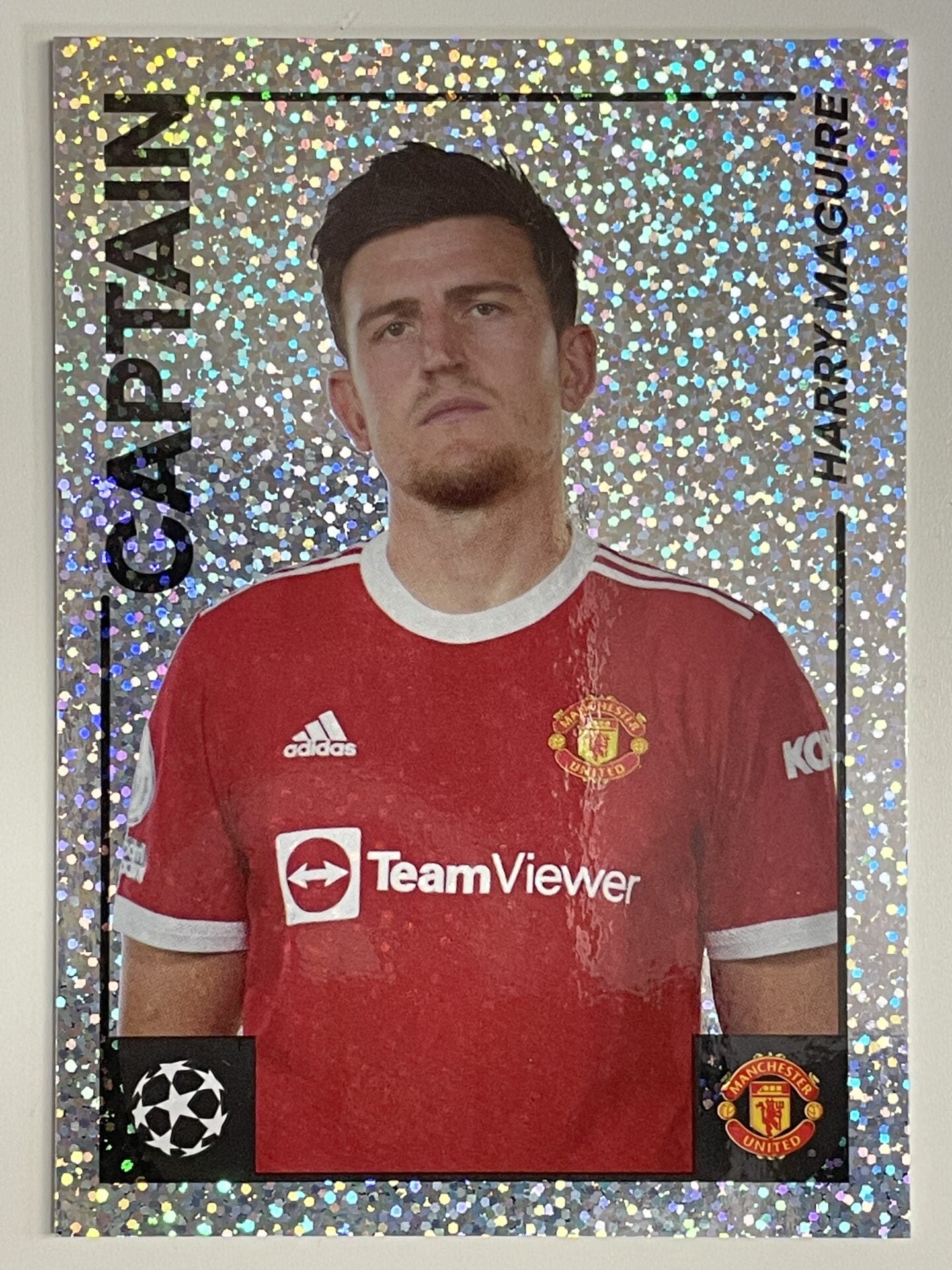 Harry Maguire Manchester United Captain Topps Merlin Heritage 97 UEFA Champions League Card