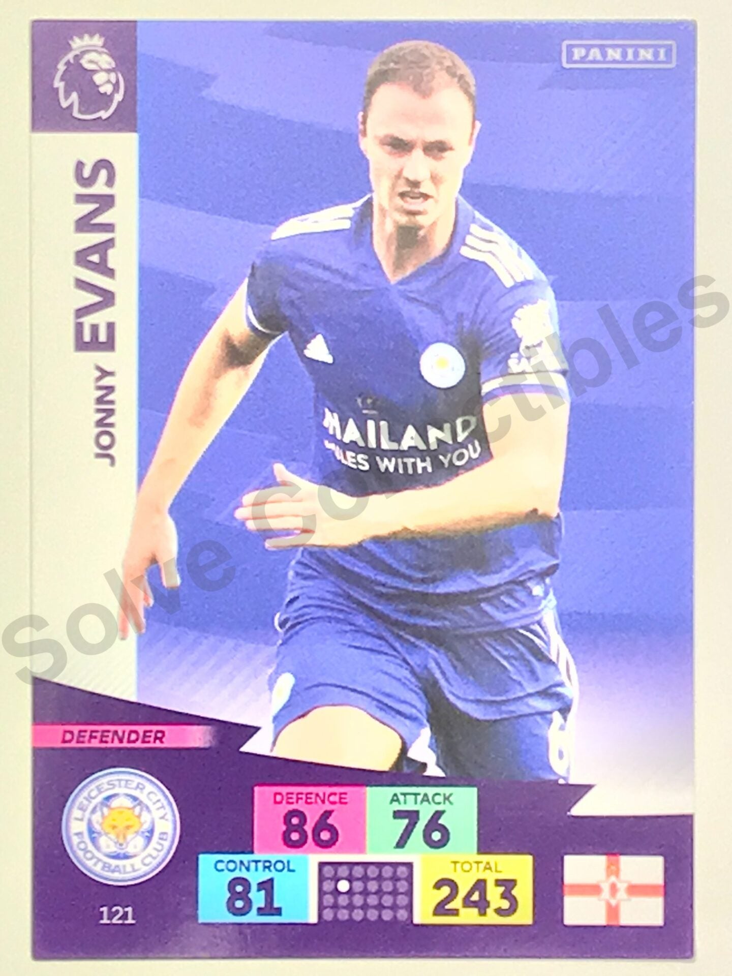 Jonny Evans (Leicester City) Football Card &#8211; Premier League Adrenalyn XL 2020:21