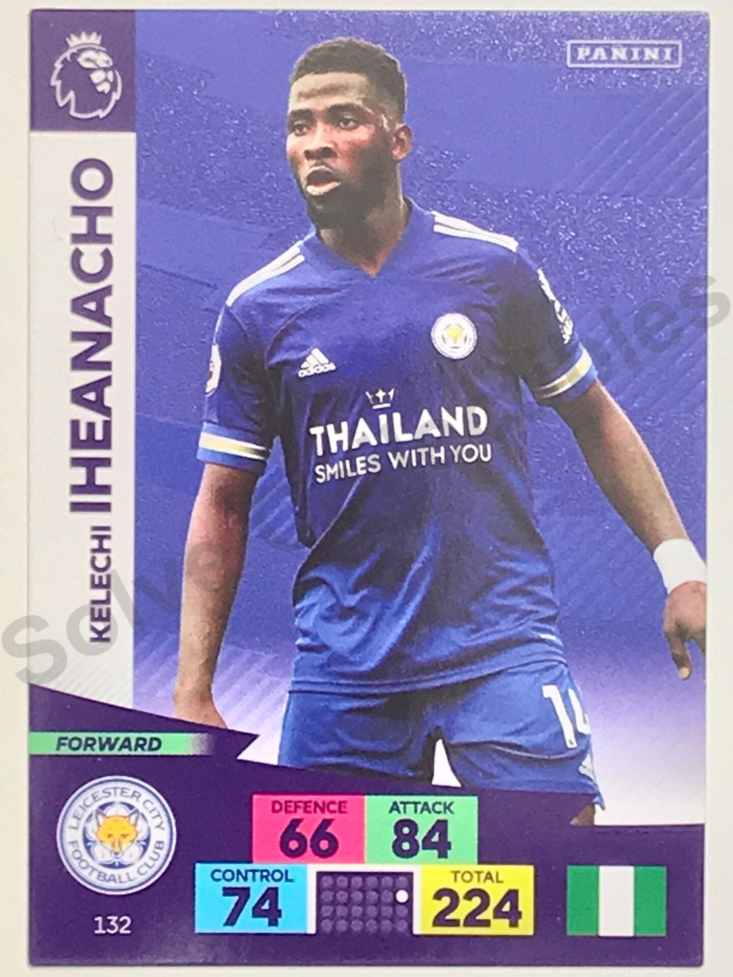 Kelechi Iheanacho (Leicester City) Football Card &#8211; Premier League Adrenalyn XL 2020:21