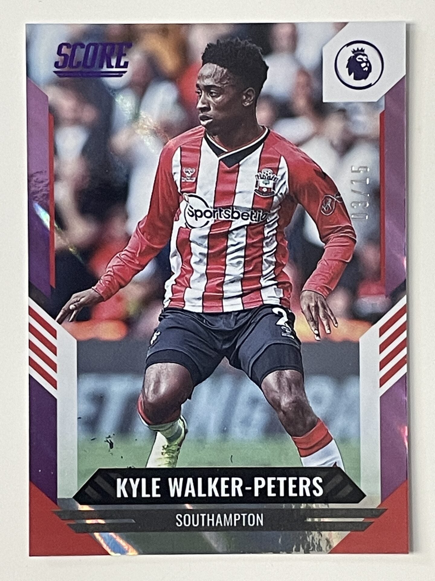 Kyle Walker-Peters Southampton Base Purple Lava Parallel Panini Premier League Score 2021 2022