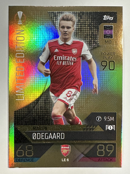 LE6 Martin Ødegaard Limited Edition (Arsenal) Topps Match Attax 2022:2023 Card