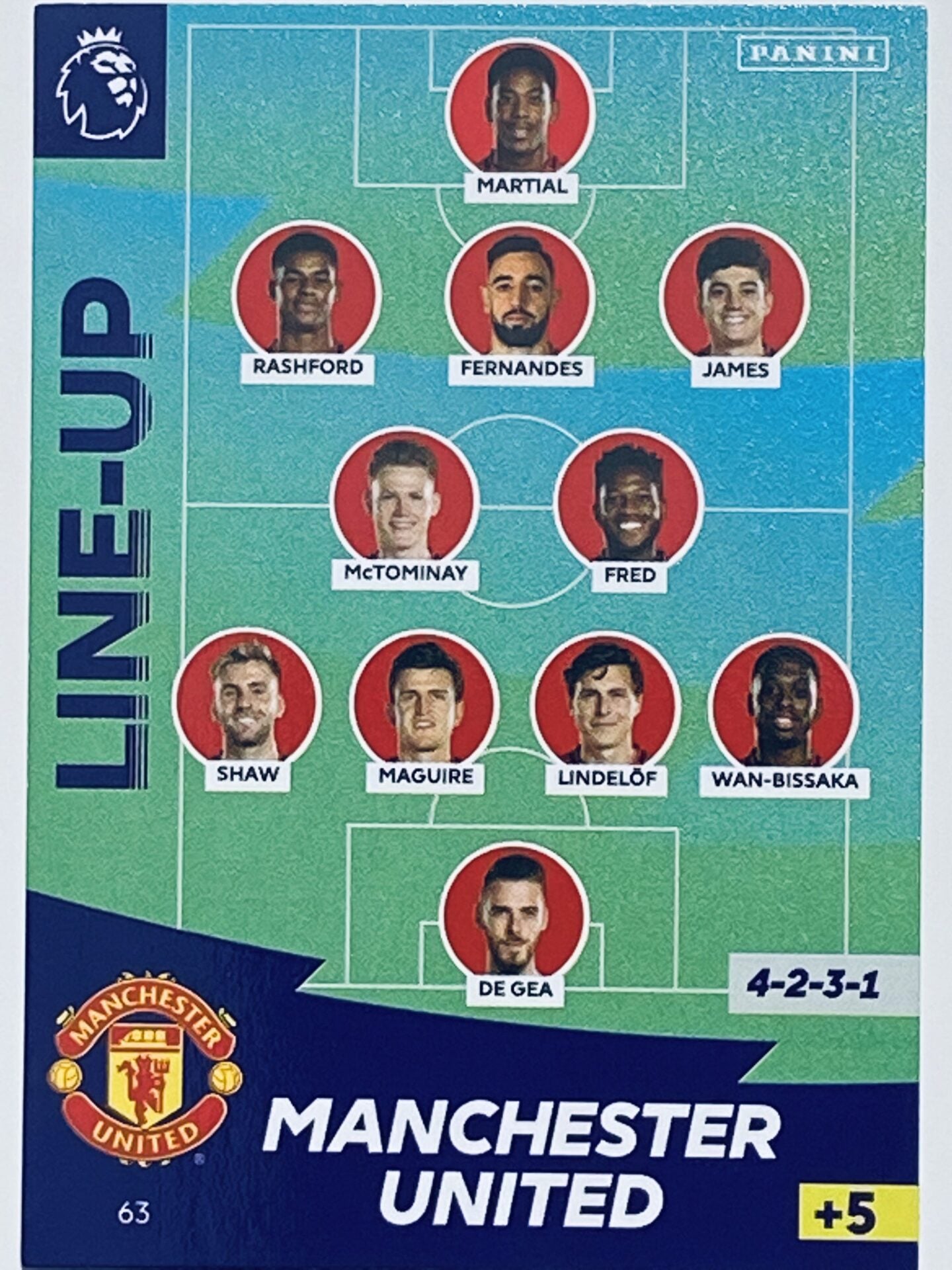 Manchester United Lineup Football Card &#8211; Premier League Adrenalyn XL 2020:21