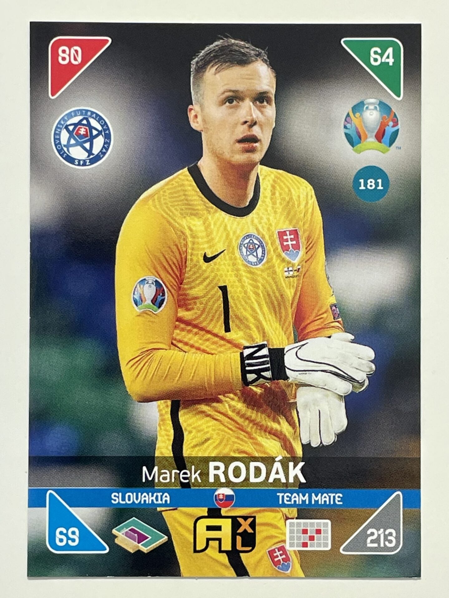 Marek Rodak Team Mates (Slovakia) Football Card &#8211; Euro 2020 Adrenalyn XL