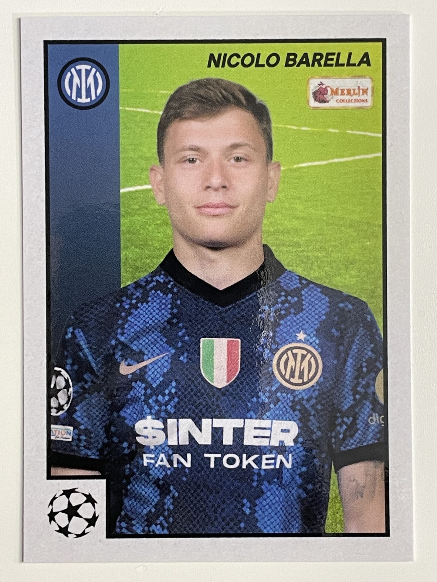 Nicolo Barella Inter Milan Base Topps Merlin Heritage 97 UEFA Champions League Card