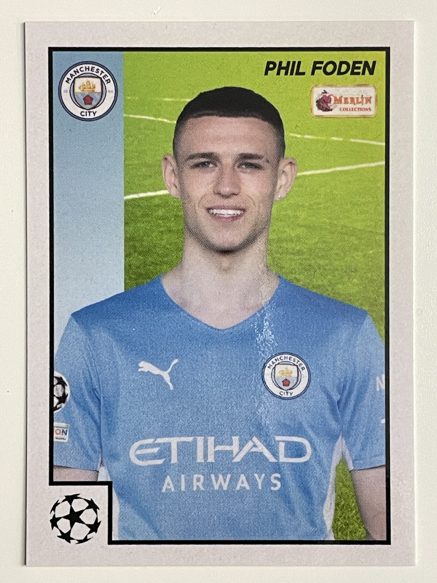 Phil Foden Manchester City Base Topps Merlin Heritage 97 UEFA Champions League Card