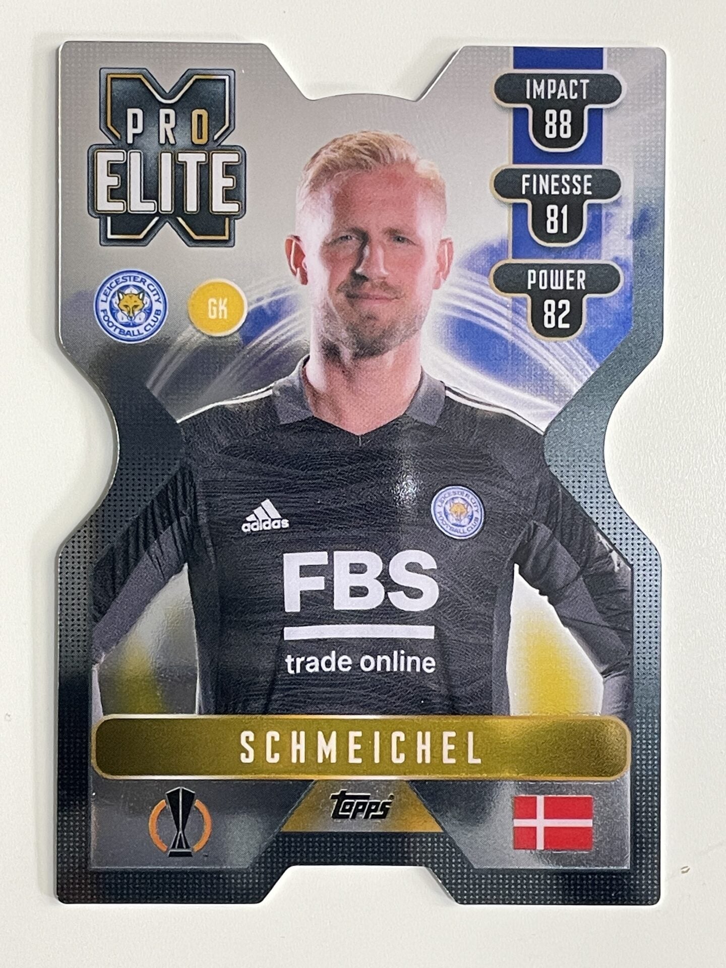 Schmeichel Leicester City Chrome X Pro Elite Topps Match Attax Extra 2021:22 Champions League Card