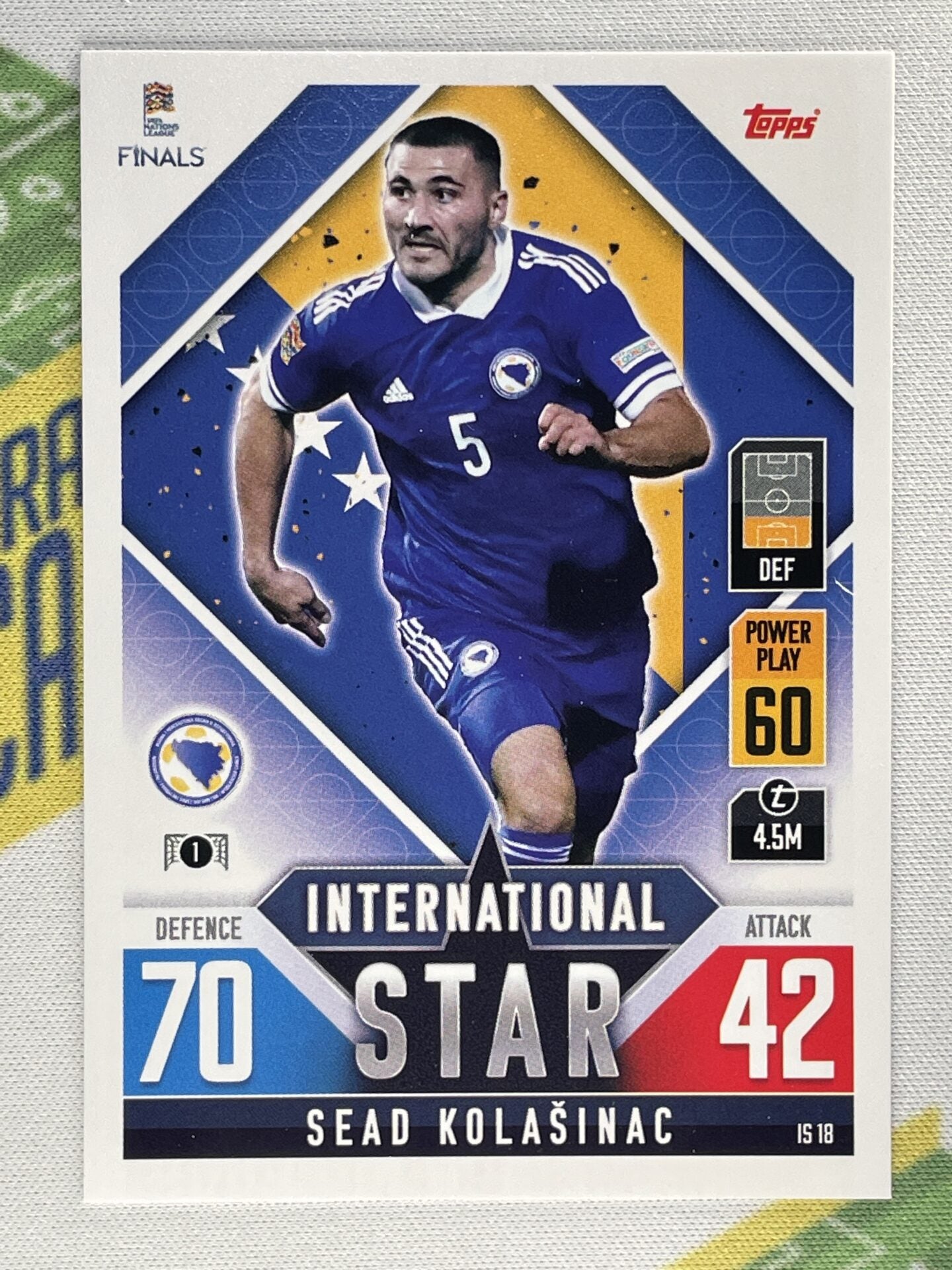 Sead Kolasinac Bosnia &#038; Herzegovina Topps Match Attax 101 Road to Nations League 2022 Card