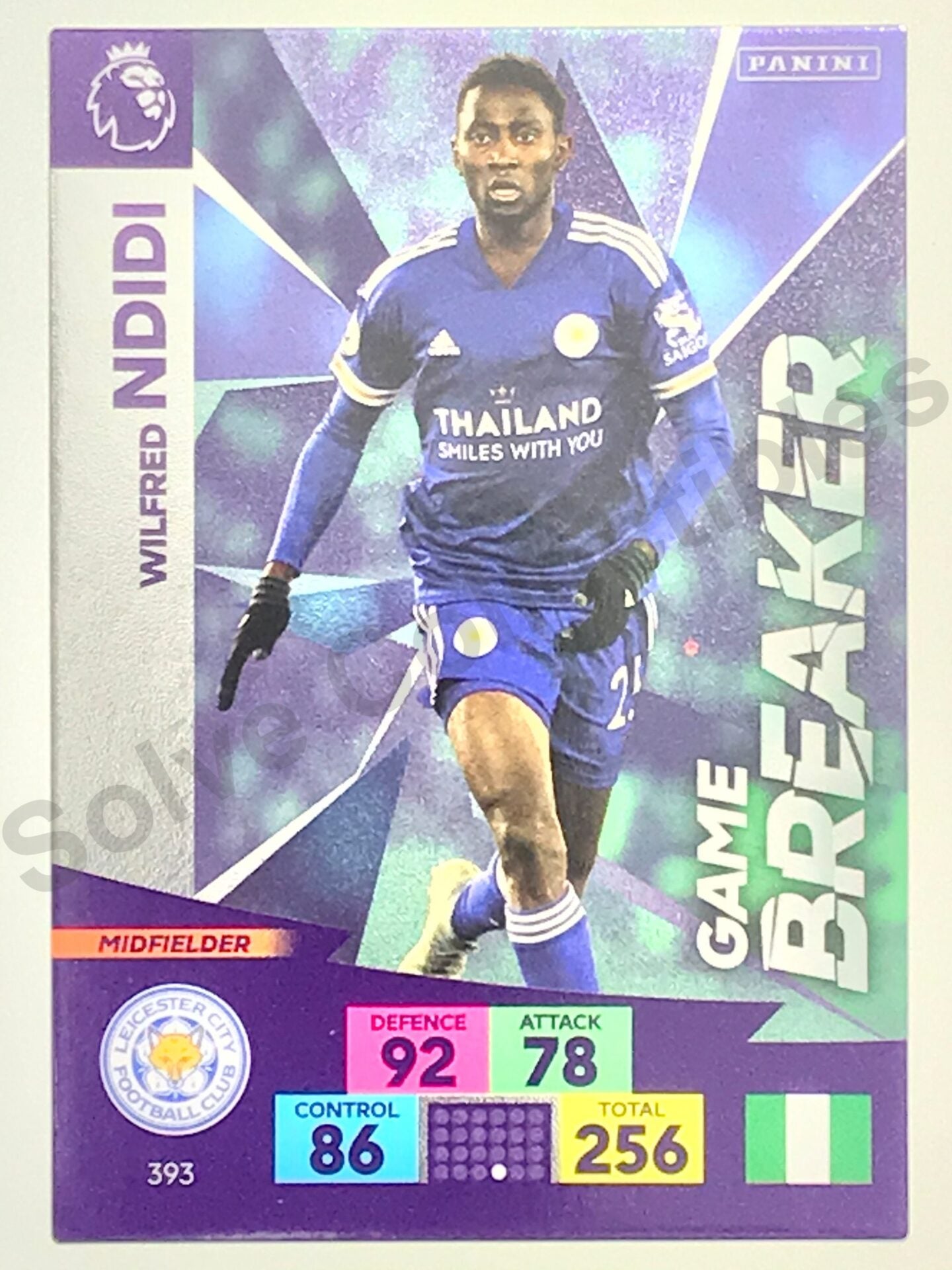 Wilfried Ndidi (Leicester City) &#8211; Game Breaker Football Card &#8211; Premier League Adrenalyn XL 2020:21