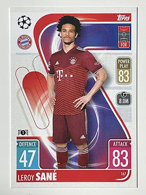 167 Leroy Sané (FC Bayern München) Match Attax 2021/22