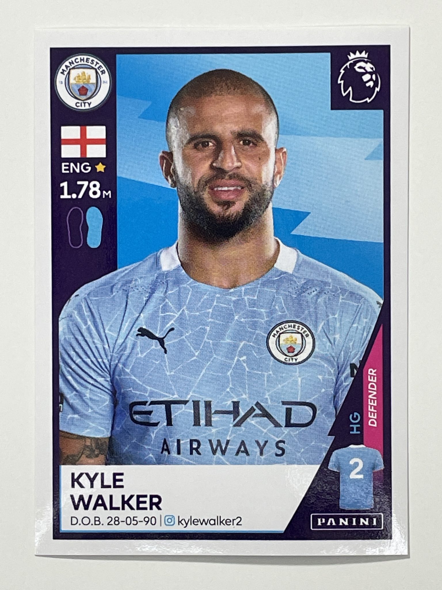 385 Kyle Walker (Manchester City) Premier League 2021 Stickers - Solve