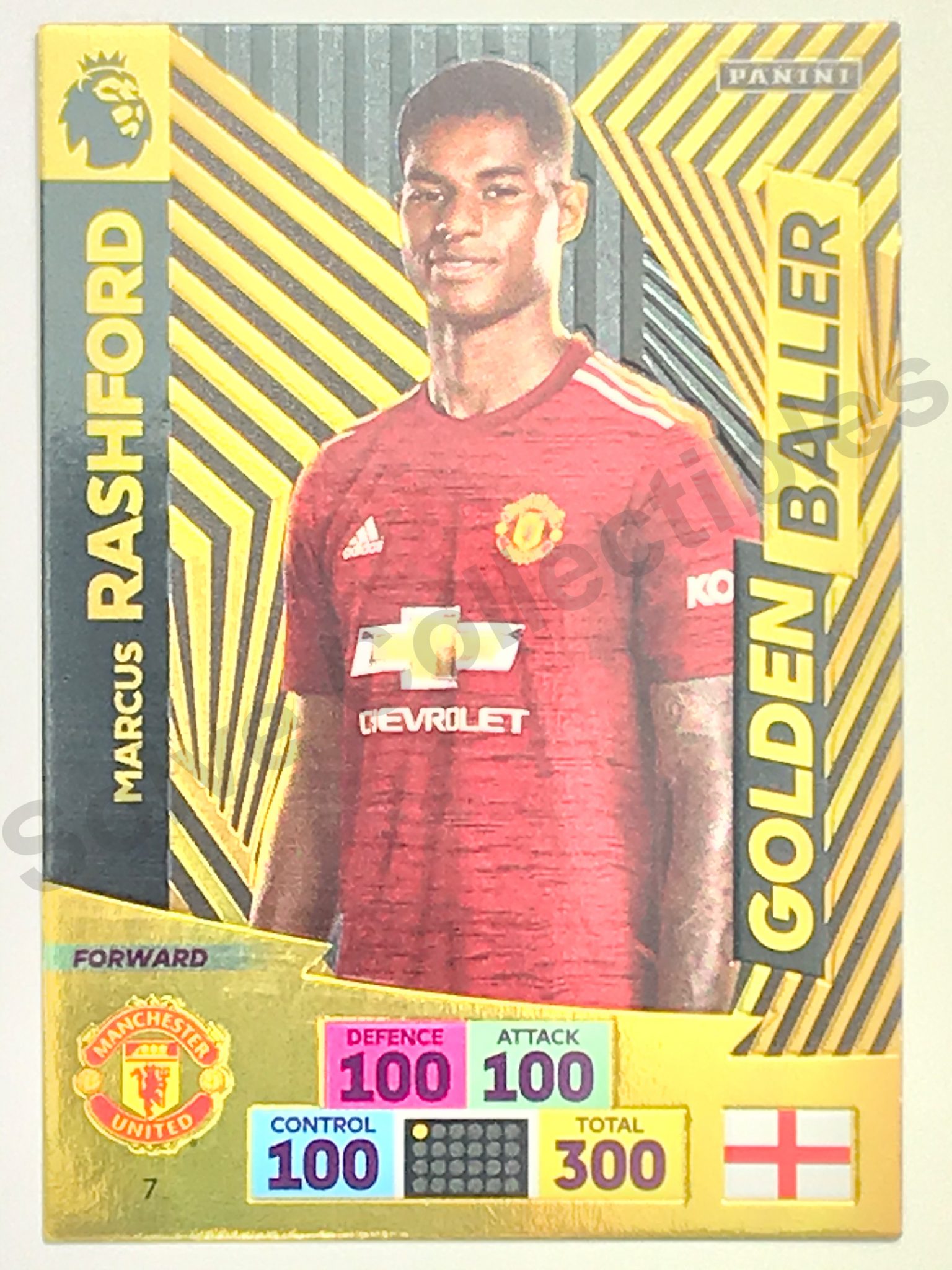 Marcus Rashford Manchester United Golden Baller Football Card Premier League Adrenalyn XL 202021 1536x2048 