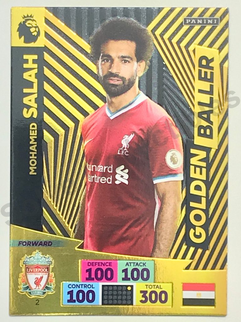 Mohamed Salah Liverpool Golden Baller Football Card Premier League Adrenalyn XL 202021 768x1024 