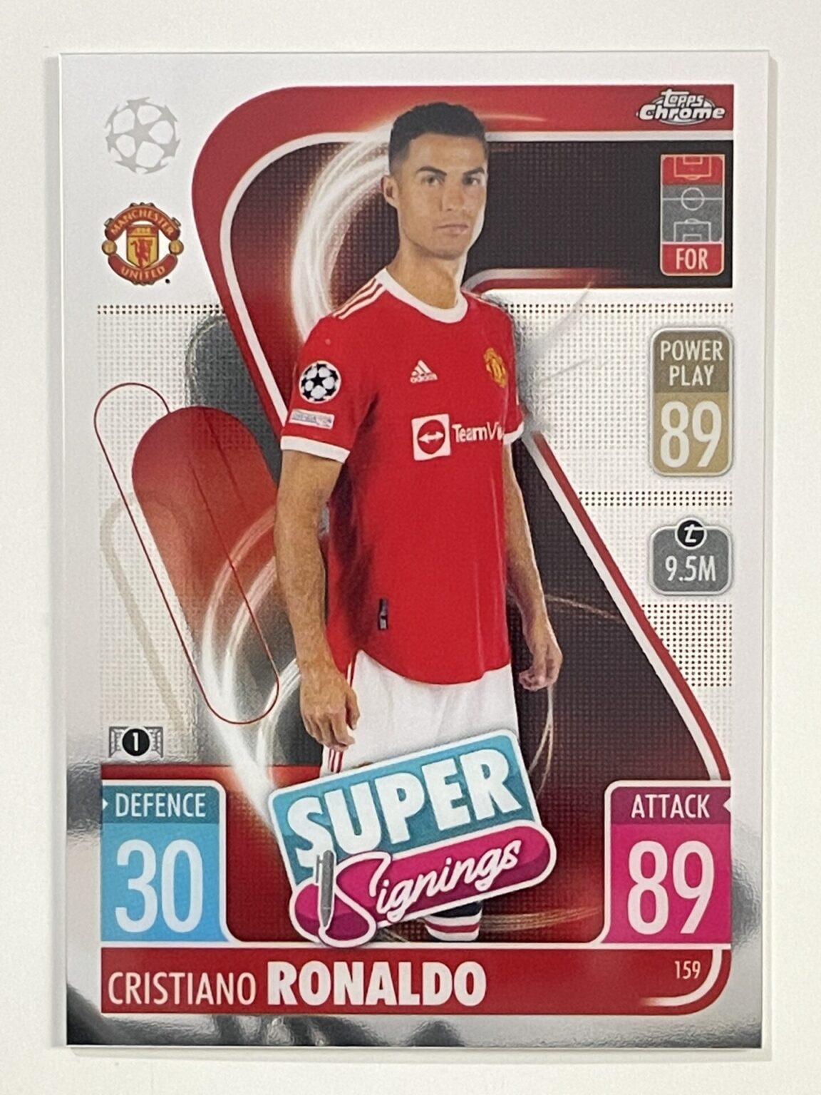 159 Cristiano Ronaldo Super Signings Topps Match Attax Chrome 2021/22