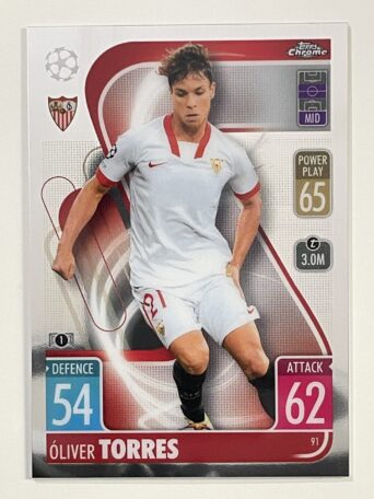 Oliver Torres Sevilla Topps Match Attax Chrome 2021 2022 Football Card