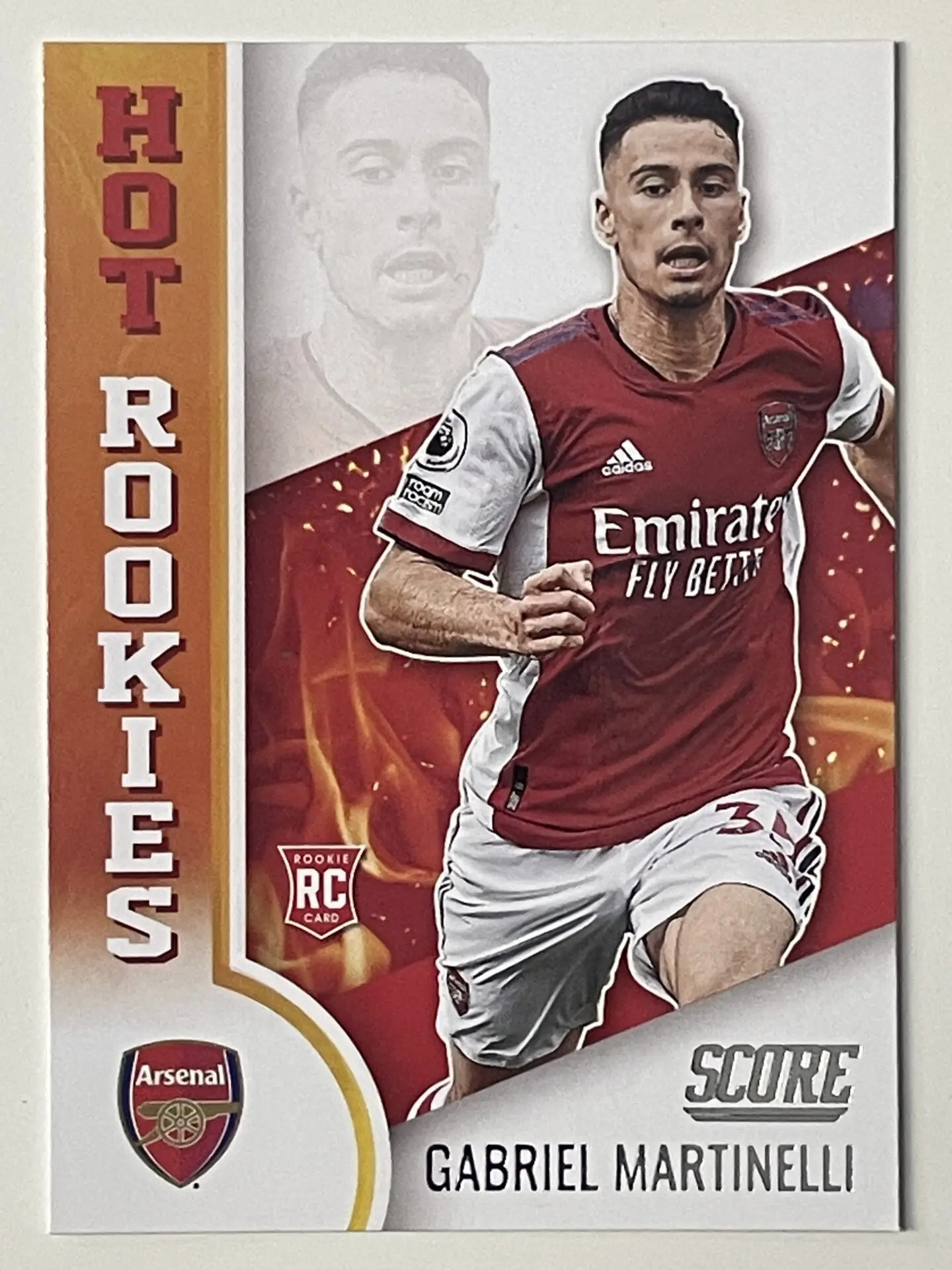 Hot Rookies 09 Gabriel Martinelli Arsenal Panini Premier League Score  2021/22