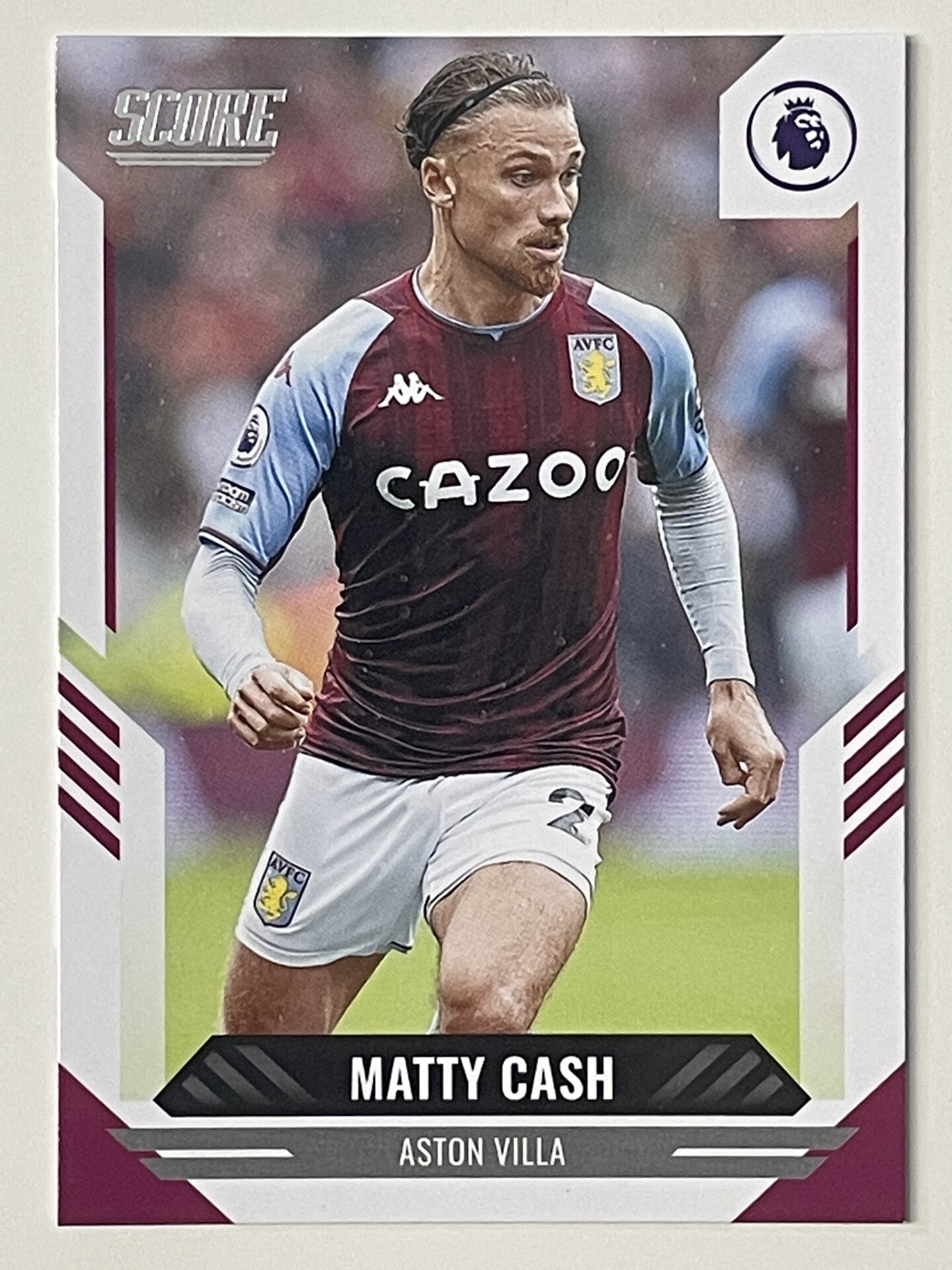 Base 124 Matty Cash Aston Villa Panini Premier League Score 2021/22