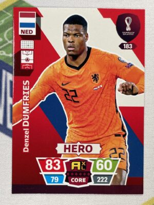 Panini Qatar World Cup Carte 2022 Hero Numéro 183 Denzel Dumfries