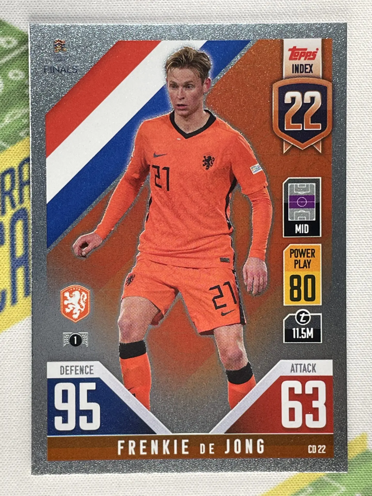 CD 022 Frenkie de Jong Netherlands Topps Match Attax 101 Road to Nations  League 2022 Card - Solve Collectibles