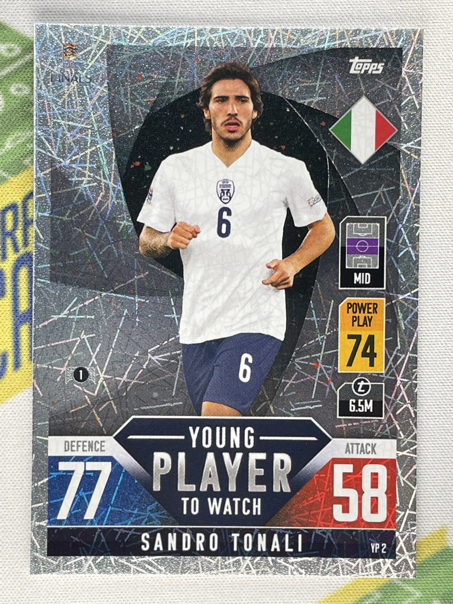 YP 02 Sandro Tonali Italy Young Player to Watch Topps Match Attax 101 Road  to Nations League 2022 Card