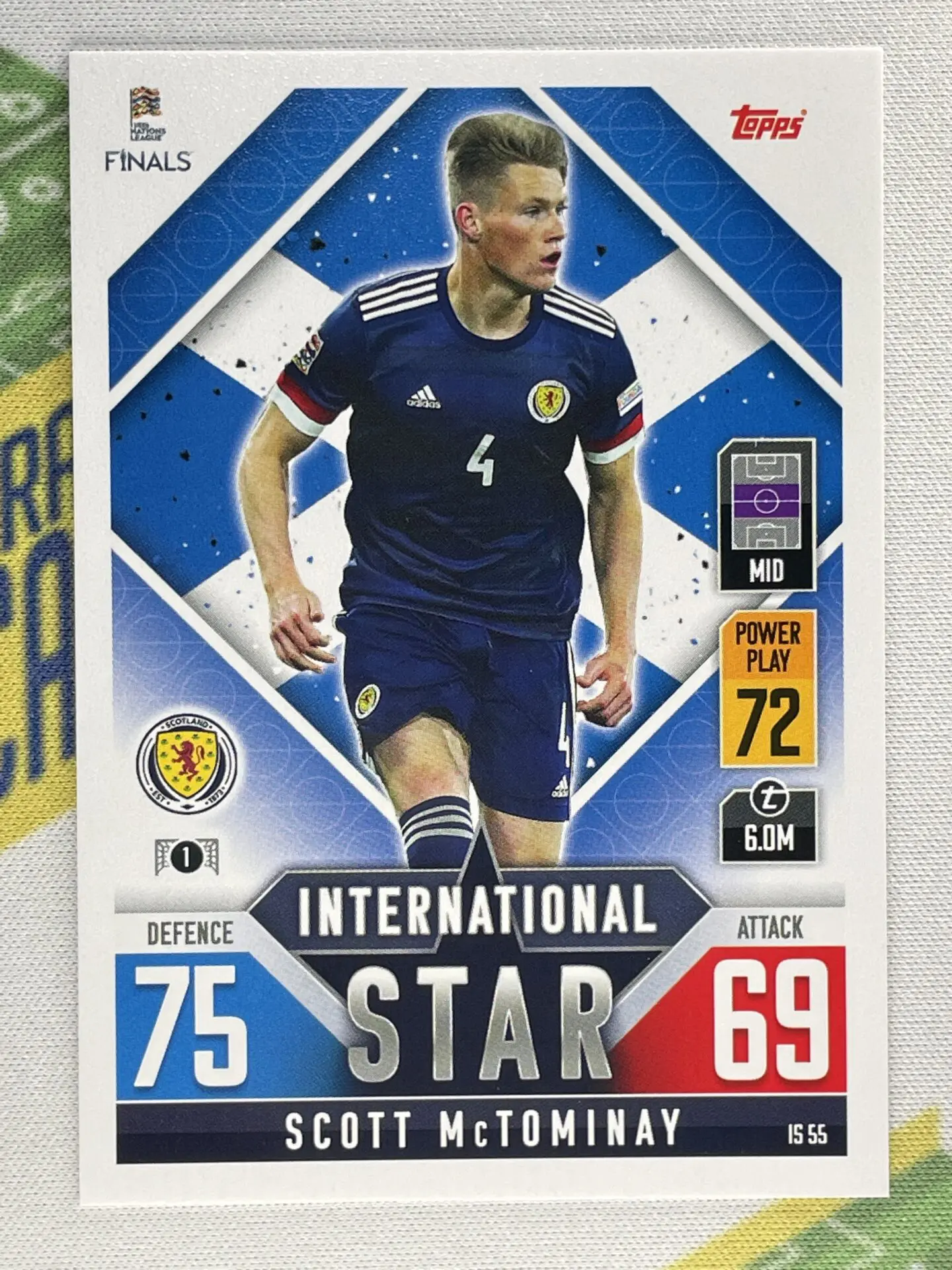 IS 55 Scott McTominay Scotland International Stars Topps Match Attax 101  Road to Nations League 2022 Card