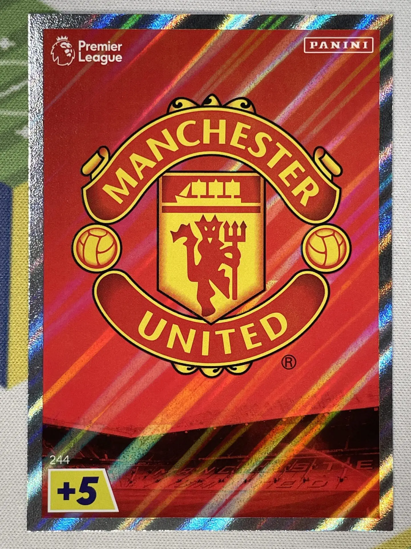 244 Club Badge Manchester United Club Crest Panini Premier League Adrenalyn  XL 2023 Card - Solve Collectibles