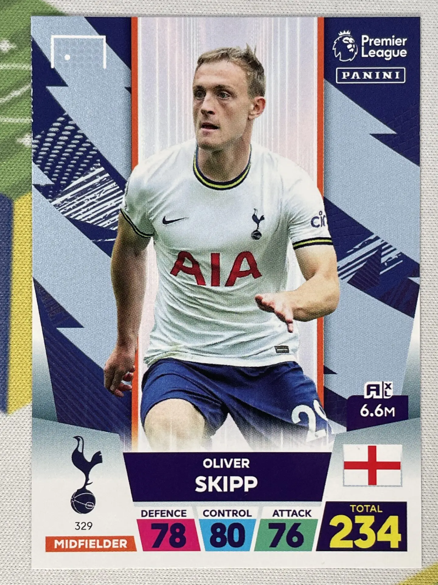 329 Oliver Skipp Tottenham Hotspur Base Panini Premier League Adrenalyn XL  2023 Card