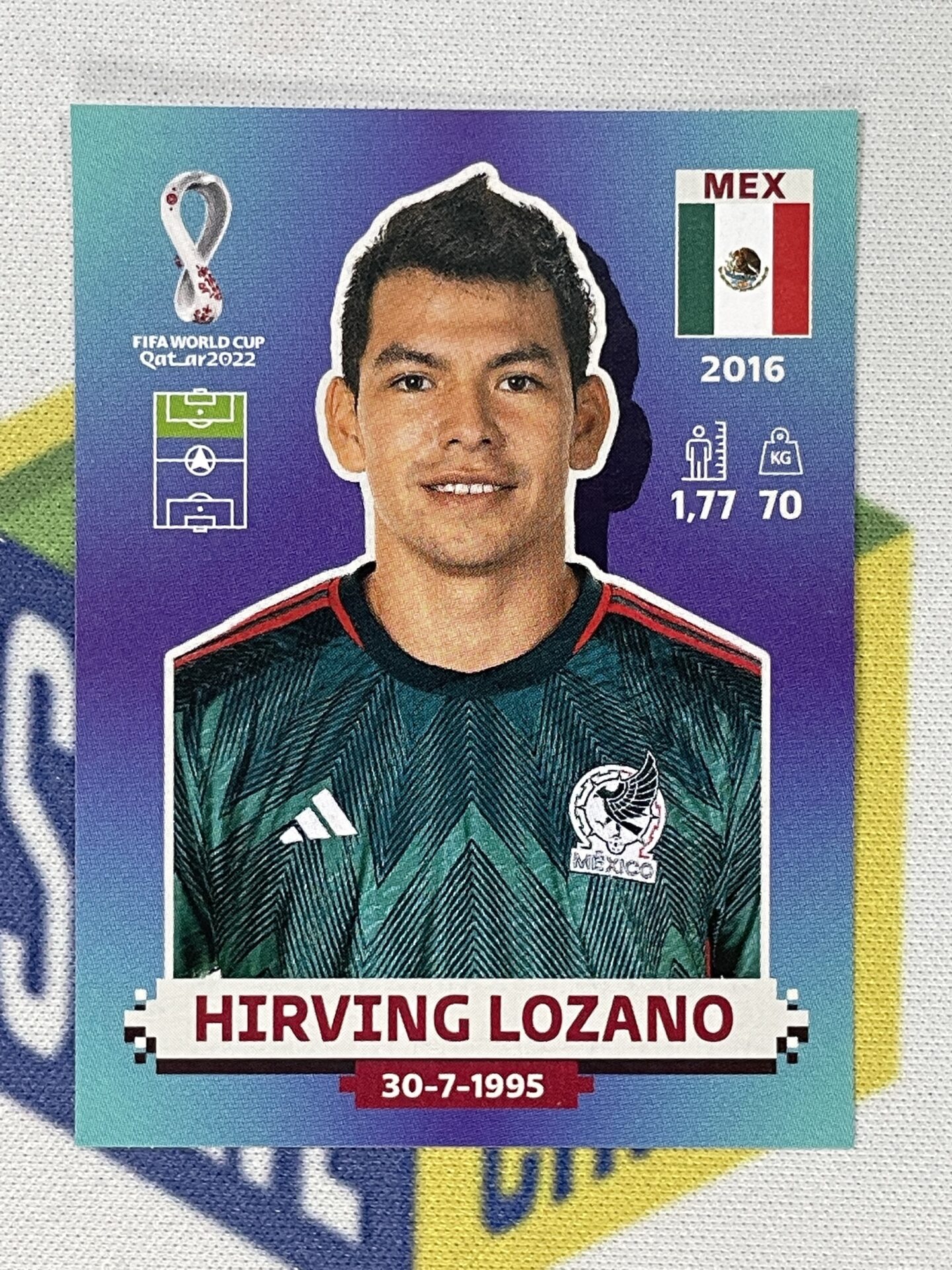 MEX20 Hirving Lozano (Mexico) Panini World Cup 2022 Sticker