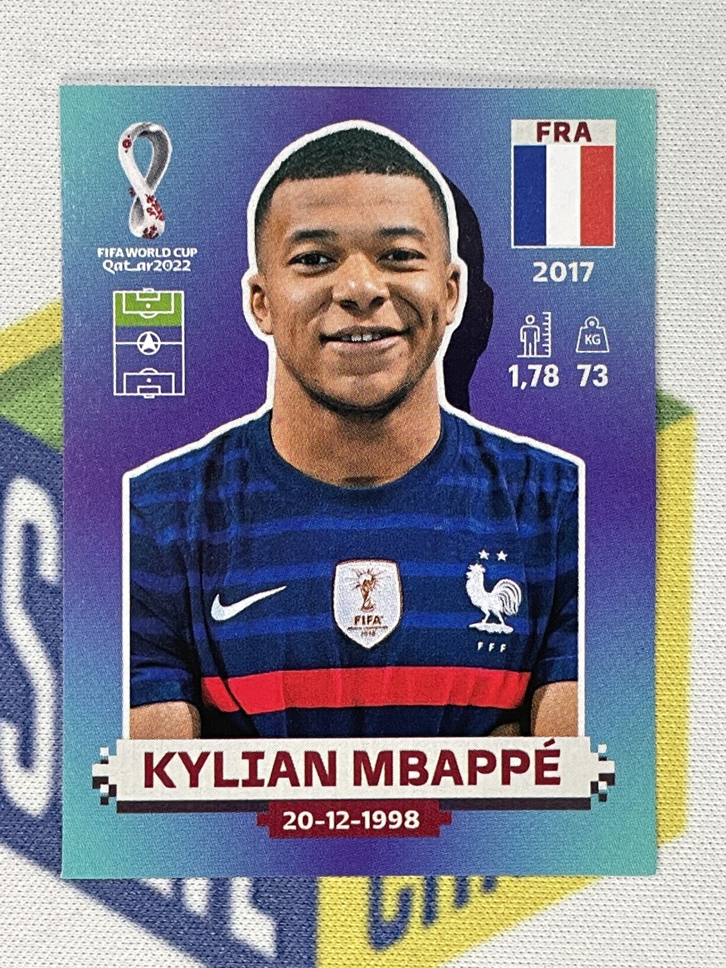FRA19 Kylian Mbappé (France) Panini World Cup 2022 Sticker Solve
