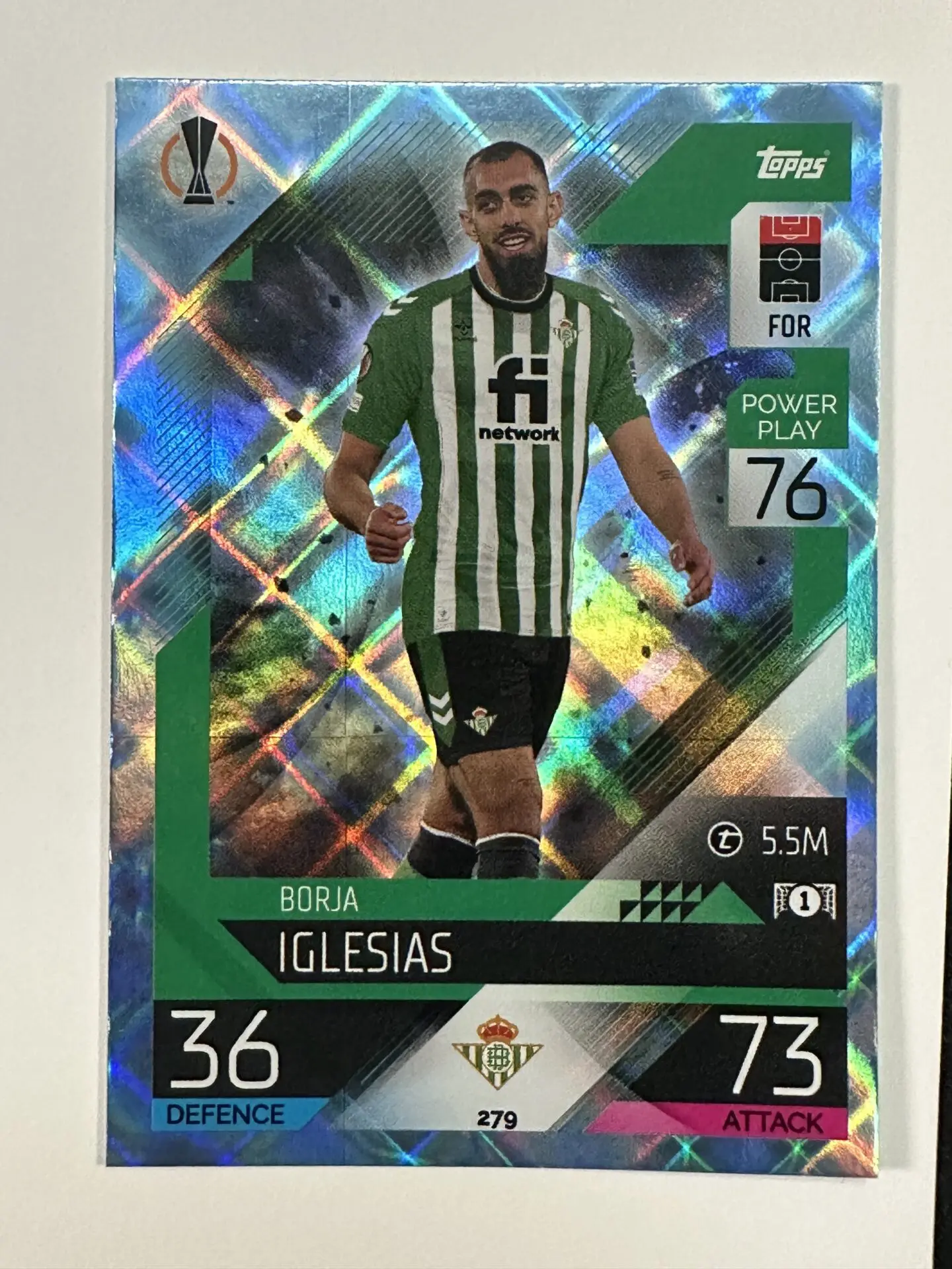 279 Borja Iglesias Base Crystal Foil Parallel (Real Betis) Topps Match  Attax 2022/2023 Card