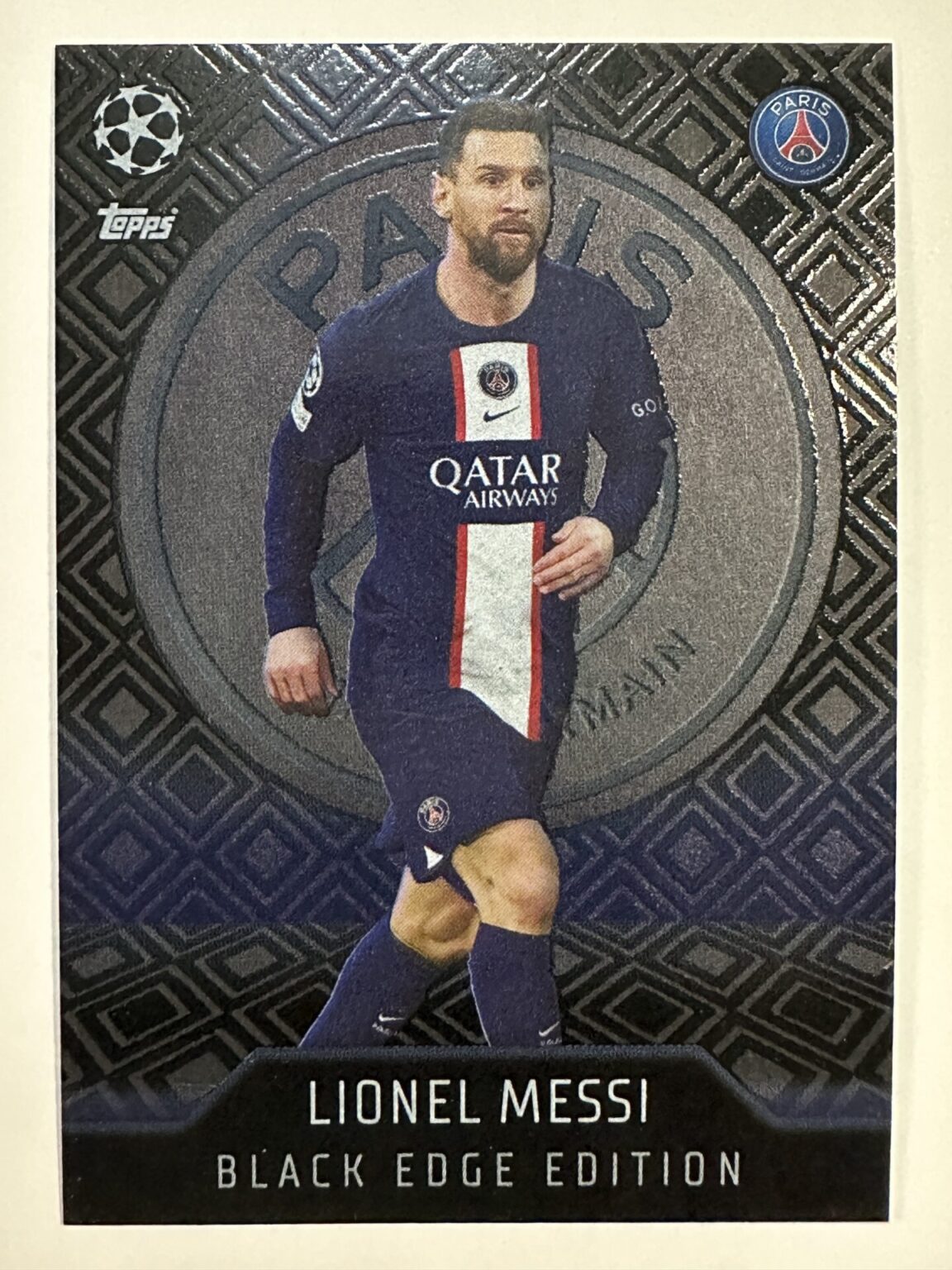 466 Lionel Messi Black Edge Edition (Paris SaintGermain) Topps Match