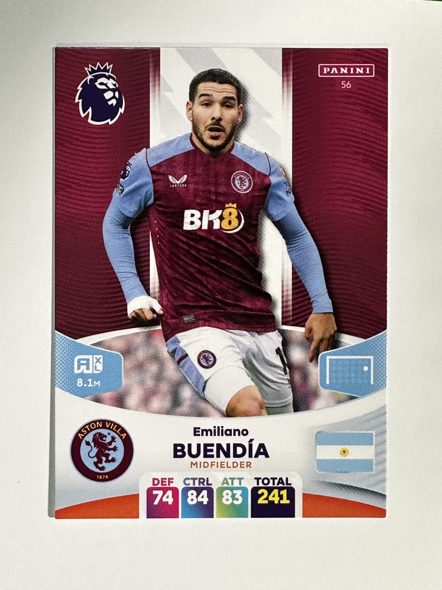 056 Emiliano Buend A Aston Villa Base Panini Premier League Adrenalyn   056 Emiliano Buendia Aston Villa Base Panini Premier League Adrenalyn XL 2024 Card 