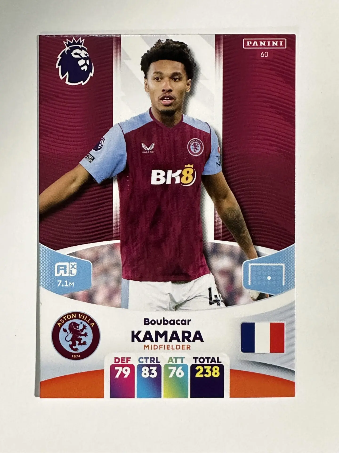 Premier League Aston Villa Third Pro Jersey Shirt 2022-23 player Boubacar  Kamara 44 printing for