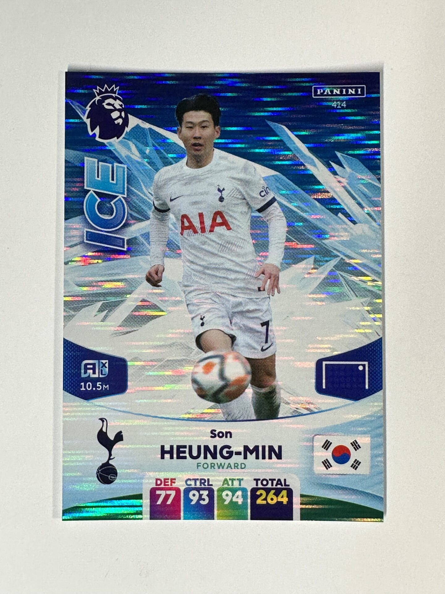 414 Son Heung-Min Tottenham Hotspur Ice Panini Premier League Adrenalyn XL  2024 Card